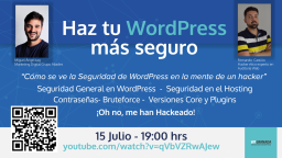 [ONLINE] ¡Haz tu WordPress más seguro!