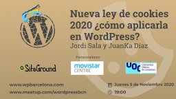 [ONLINE] Nueva ley de cookies 2020 ¿cómo aplicarla en WordPress?