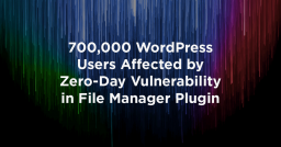 700,000 WordPress Users Affected by Zero-Day Vulnerability in File Manager Plugin