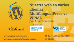 [ONLINE] Nuestra web en varios idiomas: MultiLingualPress vs WPML