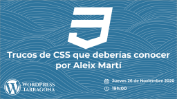 [ONLINE] Trucos de CSS que deberías conocer por Aleix Martí