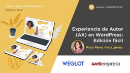 [ONLINE] Experiencia de Autor en WordPress: Edición fácil